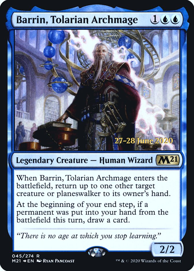 Barrin, Tolarian Archmage — Core Set 2021 Promos 45s/137