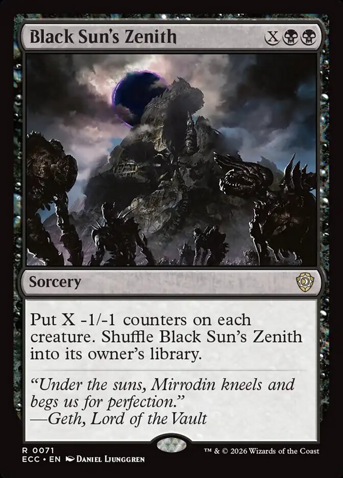 Black Sun's Zenith — Lorwyn Eclipsed Commander 71/176