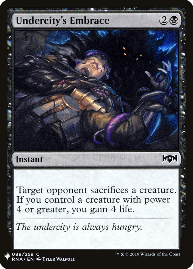 Undercity's Embrace — The List RNA-89/5581