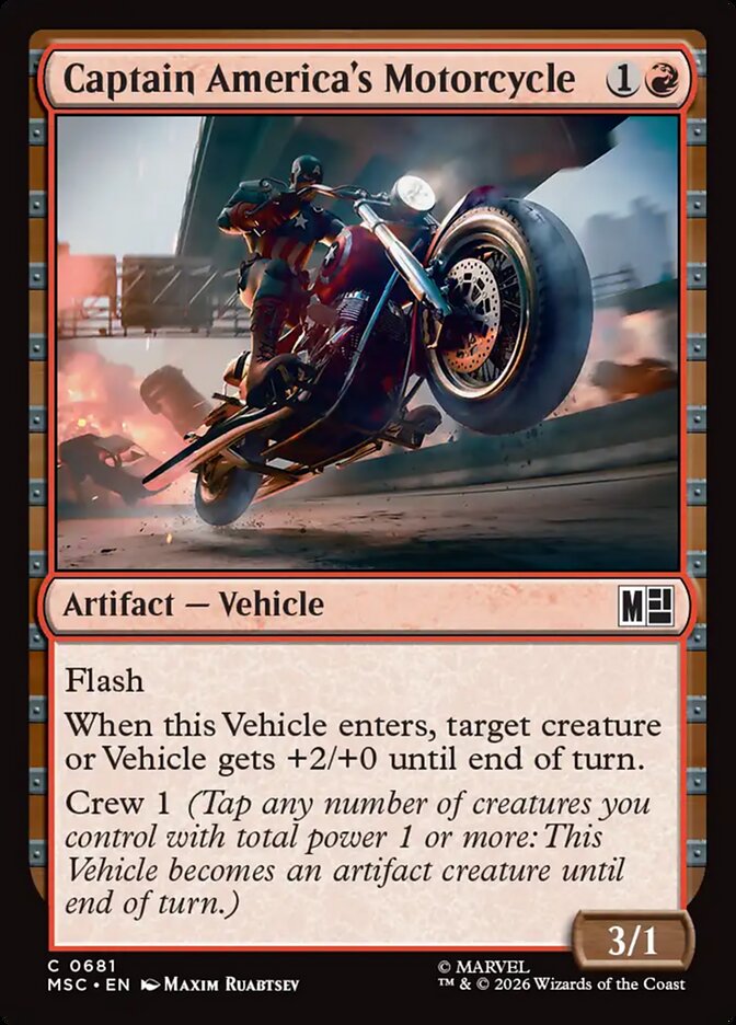 Captain America's Motorcycle — Marvel Super Heroes Commander 681/866