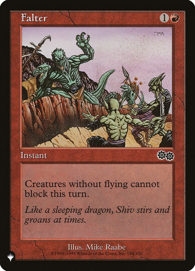 Falter — The List USG-184/5581