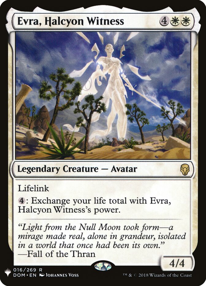 Evra, Halcyon Witness — The List DOM-16/5581