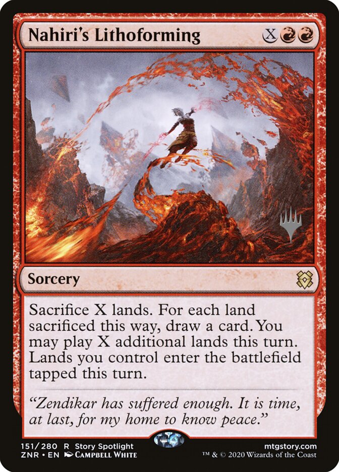 Nahiri's Lithoforming — Zendikar Rising Promos 151p/153