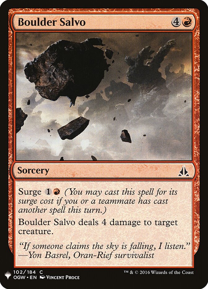 Boulder Salvo — The List OGW-102/5581
