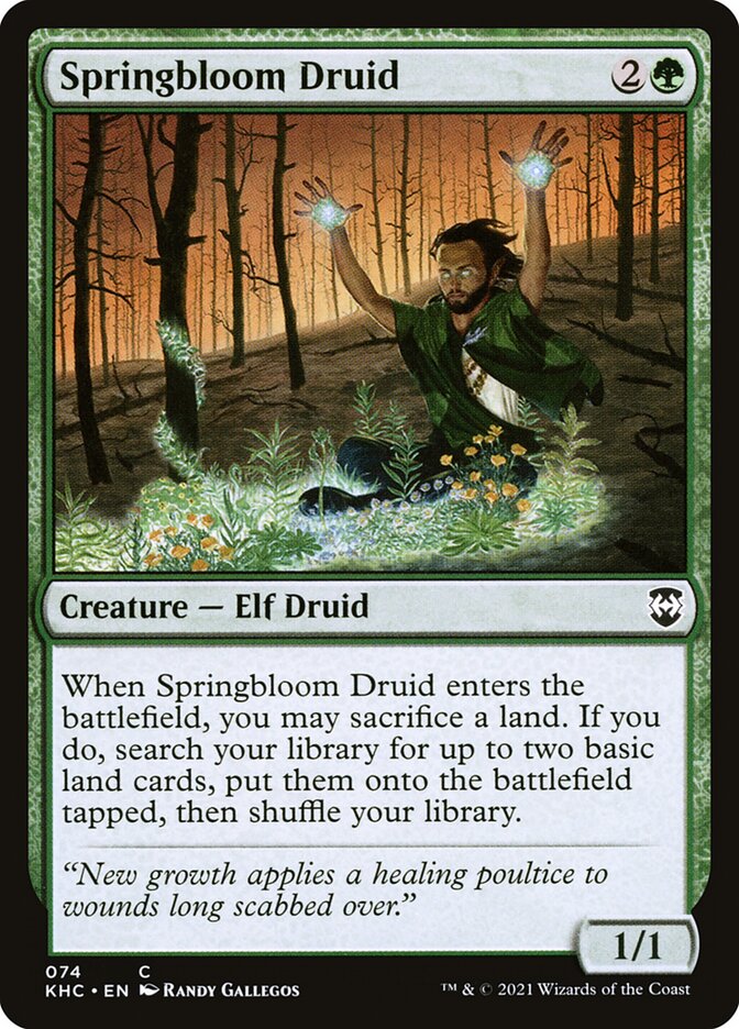 Springbloom Druid — Kaldheim Commander 74/119