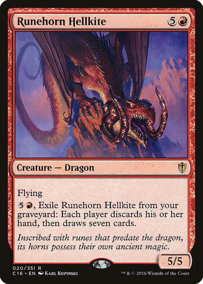Runehorn Hellkite — Commander 2016 20/351