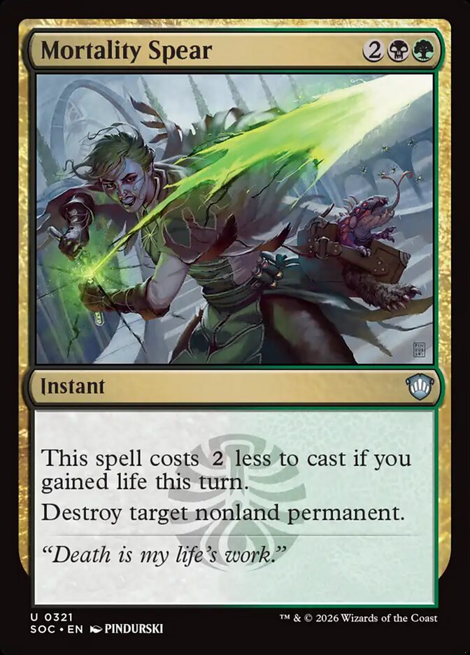 Mortality Spear — Secrets of Strixhaven Commander 321/426