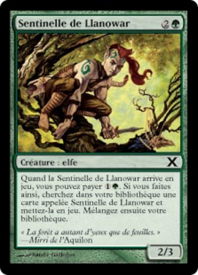 Sentinelle de Llanowar — Tenth Edition 275/510