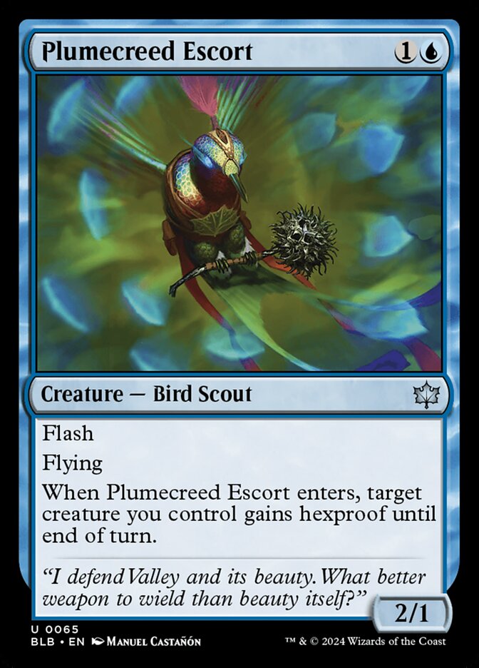Plumecreed Escort — Bloomburrow 65/398
