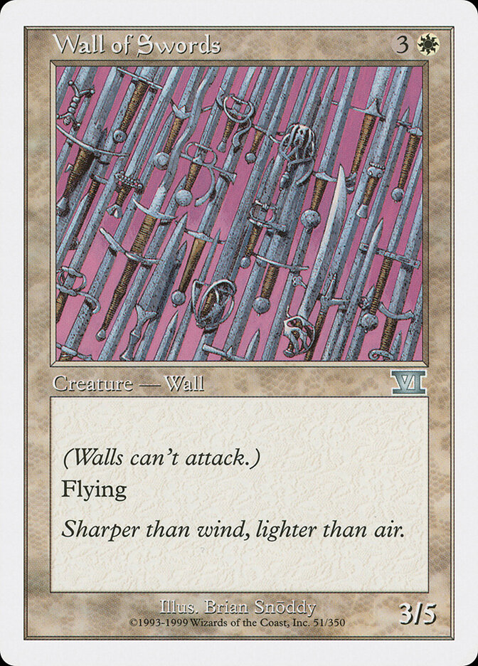 Mur d'épées — Classic Sixth Edition 51/351