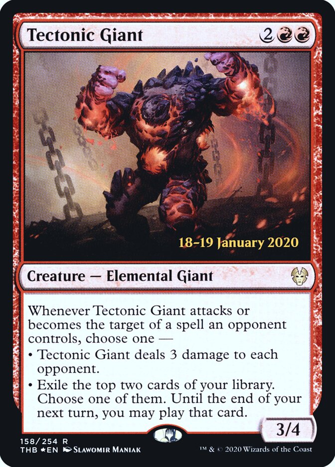 Tectonic Giant — Theros Beyond Death Promos 158s/137