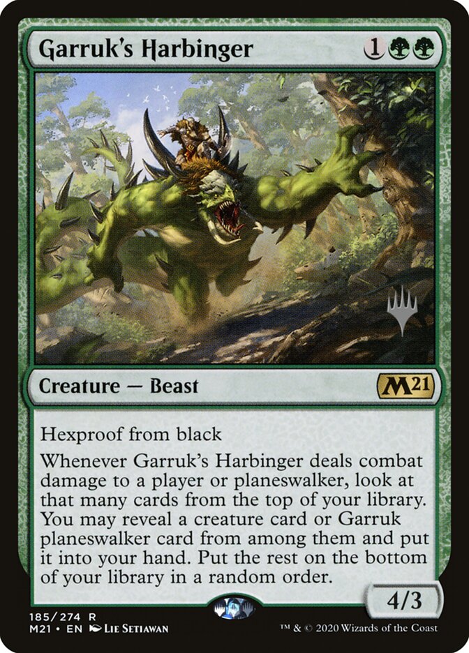 Garruk's Harbinger — Core Set 2021 Promos 185p/137