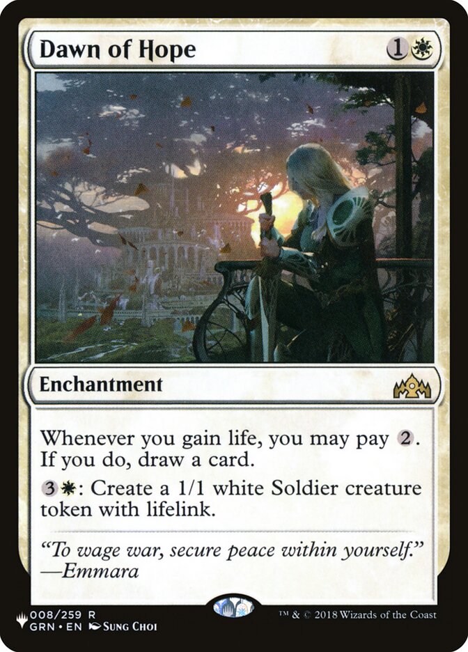 Dawn of Hope — The List GRN-8/5581