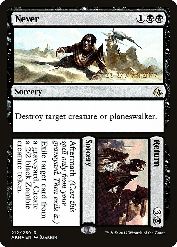 Never // Return — Amonkhet Promos 212s/77