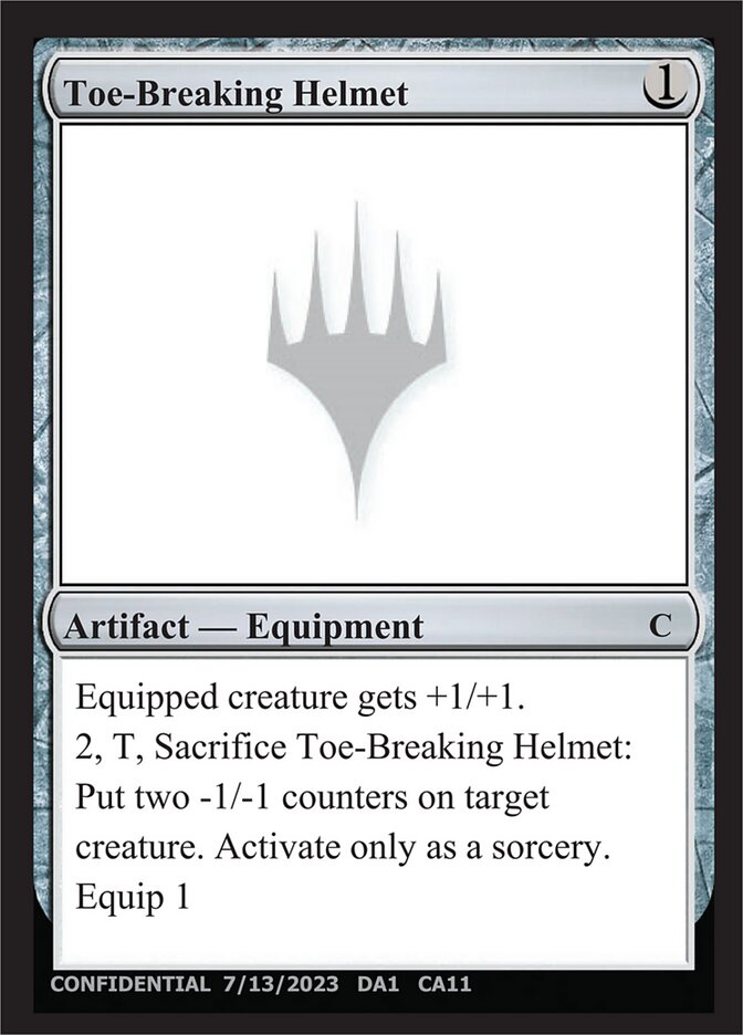 Toe-Breaking Helmet — Unknown Event CA11/512