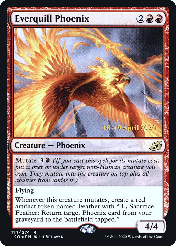 Everquill Phoenix — Ikoria: Lair of Behemoths Promos 114s/137