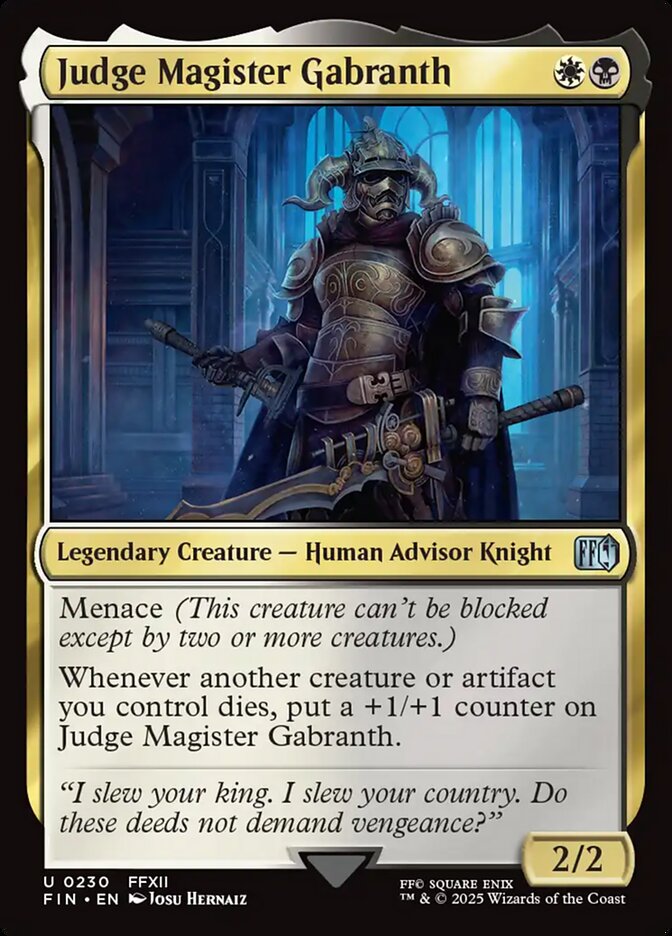 Judge Magister Gabranth — Final Fantasy 230/595