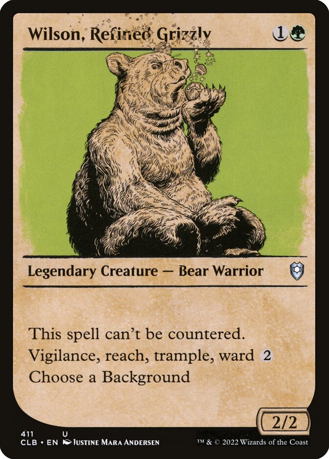 Wilson, Refined Grizzly — Commander Legends: Battle for Baldur's Gate 411/936