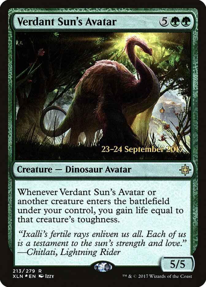 Verdant Sun's Avatar — Ixalan Promos 213s/120