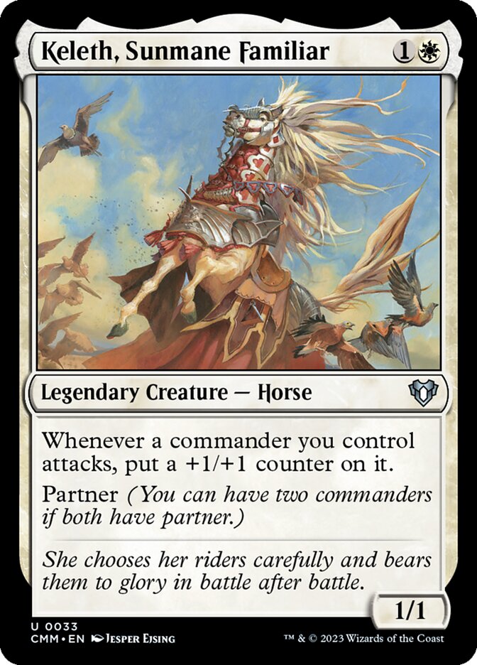 Keleth, Sunmane Familiar — Commander Masters 33/1067