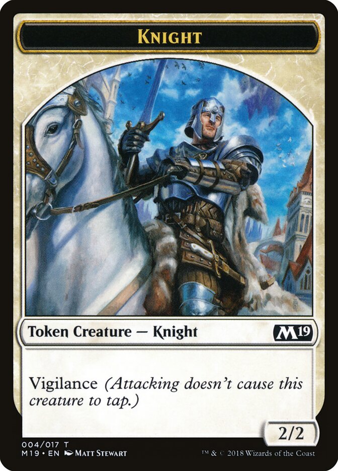Knight — Core Set 2019 Tokens 4/18