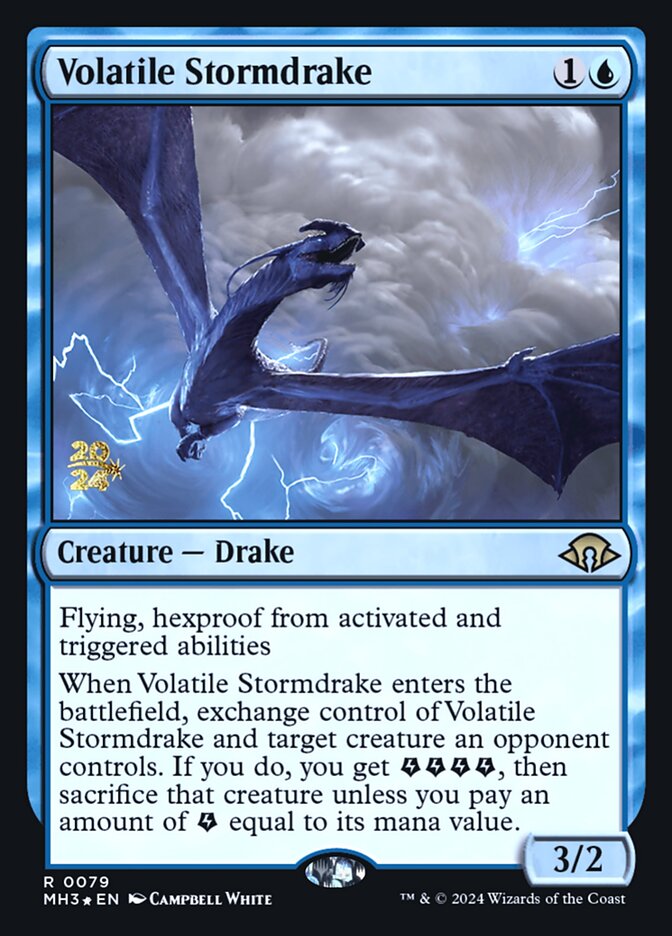 Volatile Stormdrake — Modern Horizons 3 Promos 79s/92