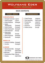 Wolfgang Eder Decklist