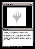 Playtest Wish