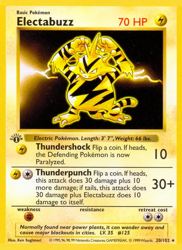 Electabuzz — Base Set 20/102