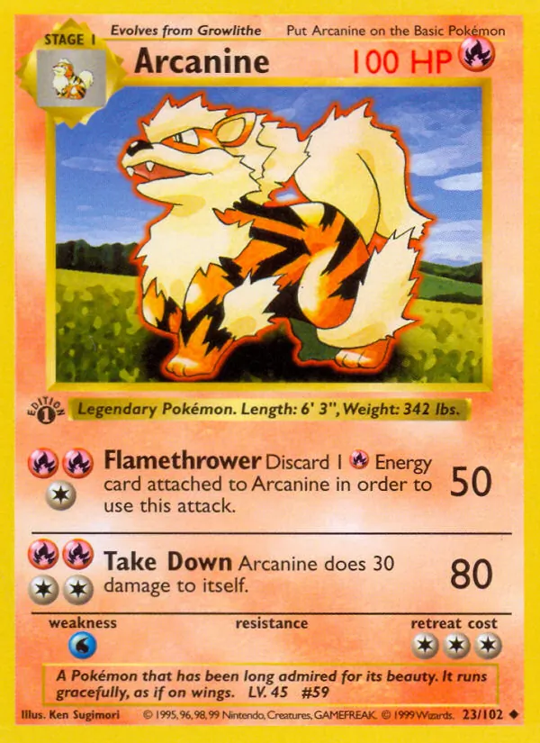 Arcanine — Base Set 23/102