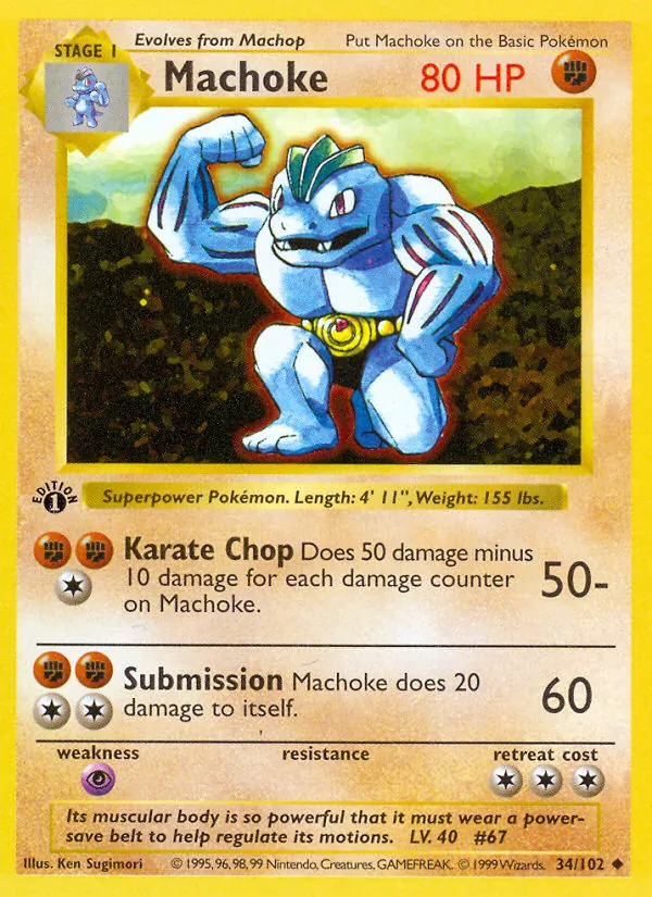 Machoke — Base Set 34/102
