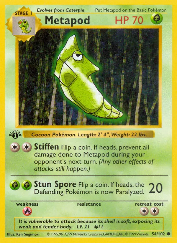 Metapod — Base Set 54/102