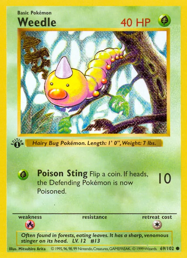 Weedle — Base Set 69/102