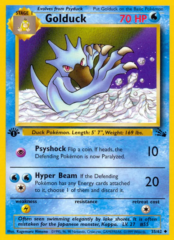 Golduck — Fossil 35/62