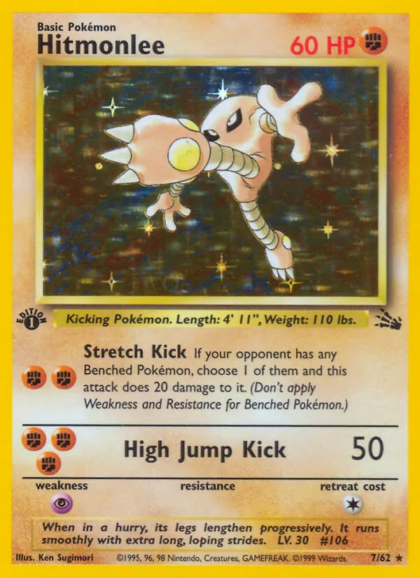 Hitmonlee — Fossil 7/62