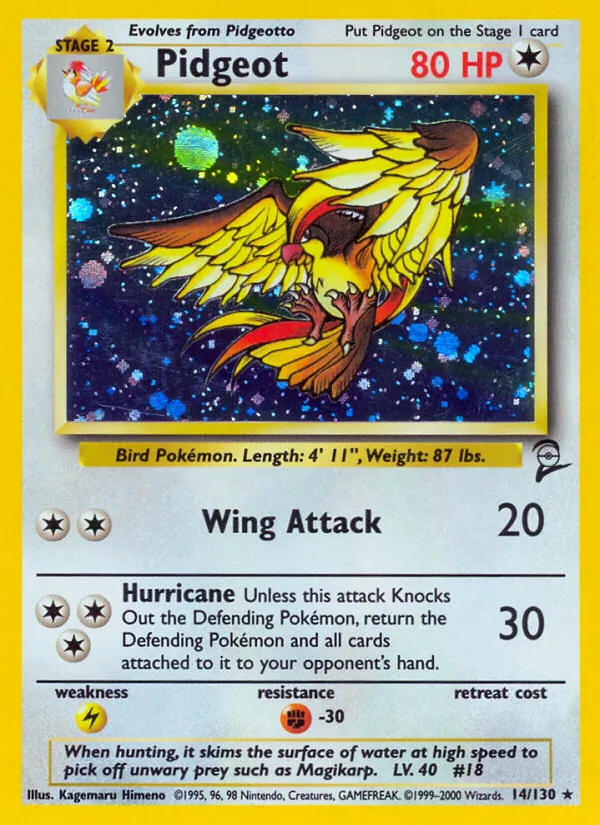 Pidgeot — Base Set 2 14/130