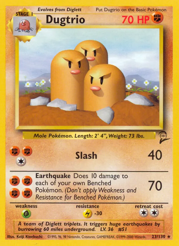 Dugtrio — Base Set 2 23/130