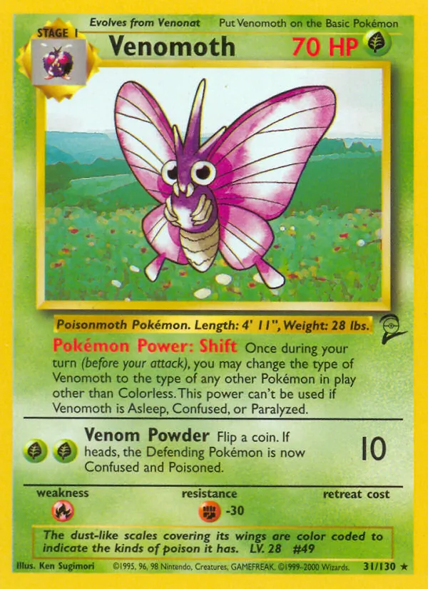 Venomoth — Base Set 2 31/130