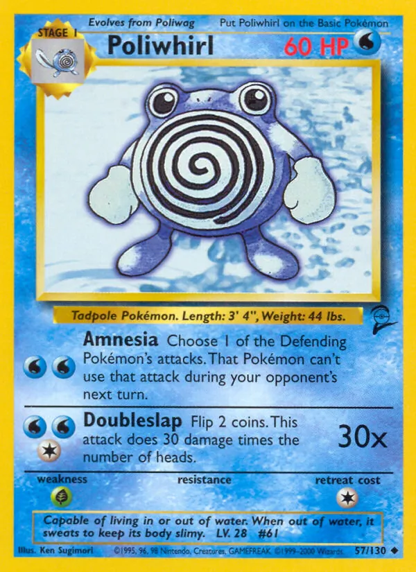 Poliwhirl — Base Set 2 57/130