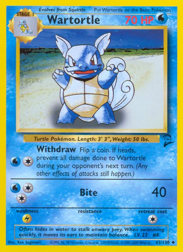 Wartortle — Base Set 2 63/130