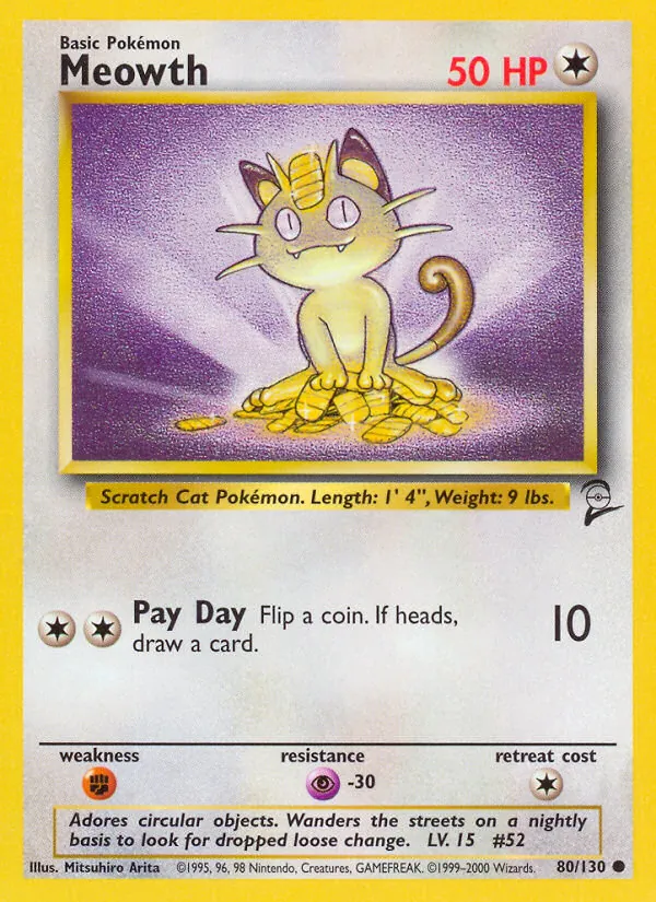 Meowth — Base Set 2 80/130