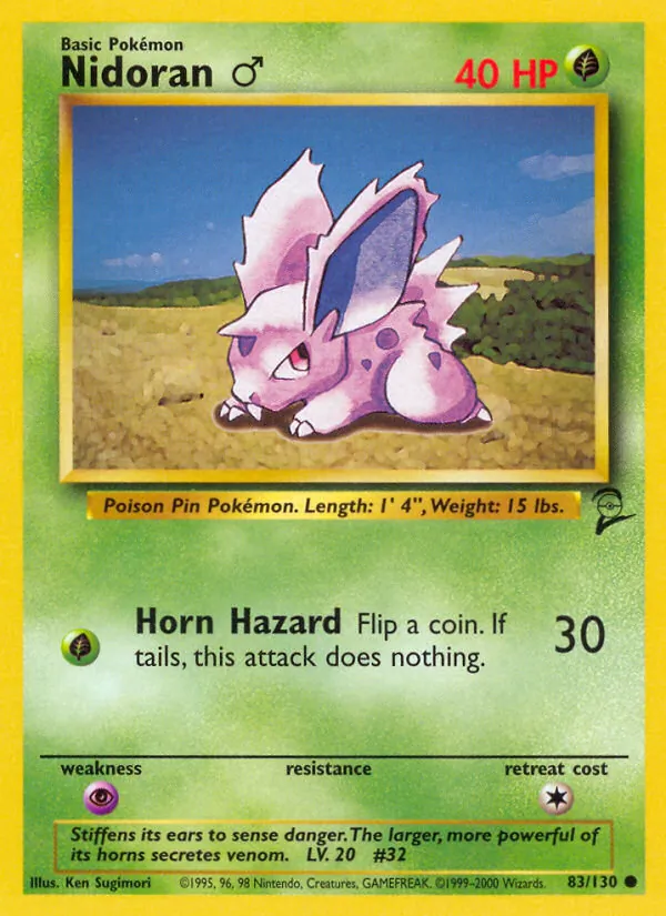 Nidoran♂ — Base Set 2 83/130