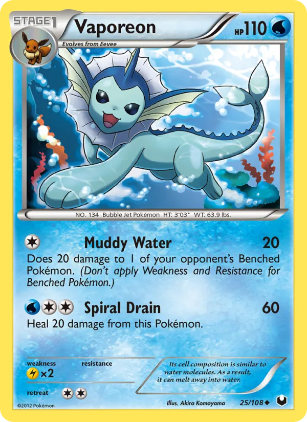 Vaporeon — Dark Explorers 25/108