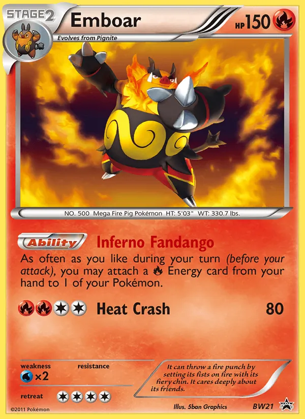 Emboar — BW Black Star Promos BW21/101