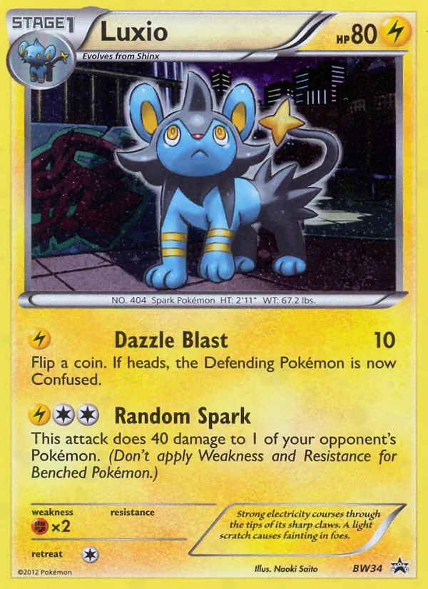 Luxio — BW Black Star Promos BW34/101