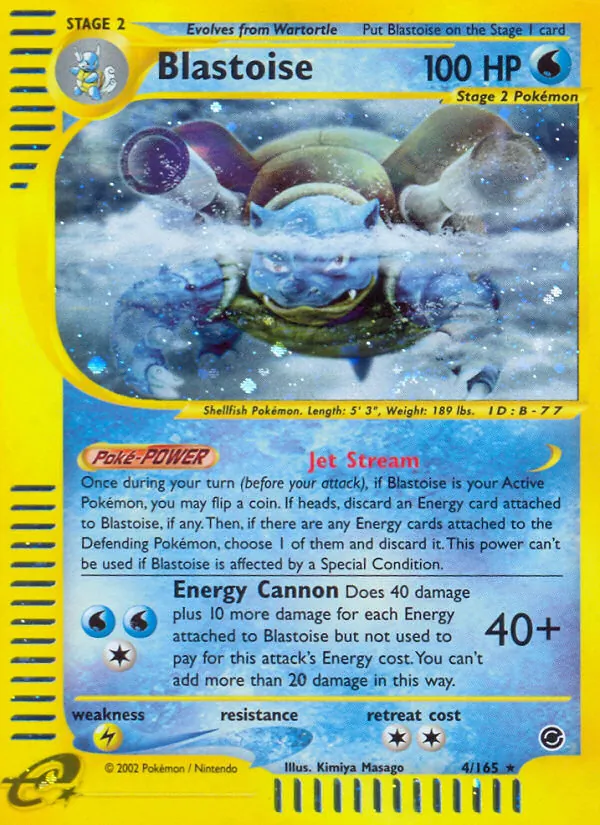 Blastoise — Expedition Base Set 4/165
