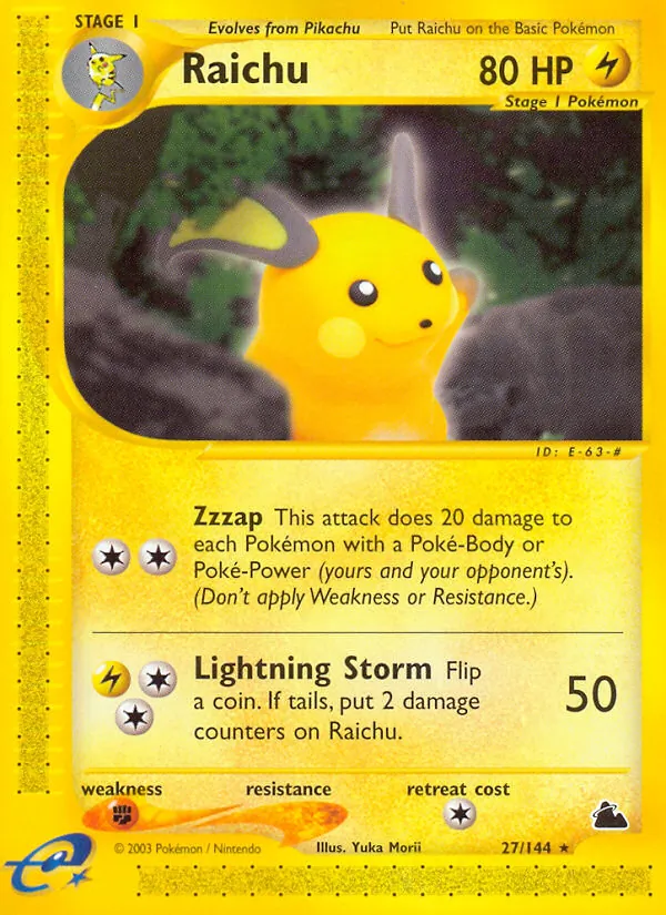 Raichu — Skyridge 27/144
