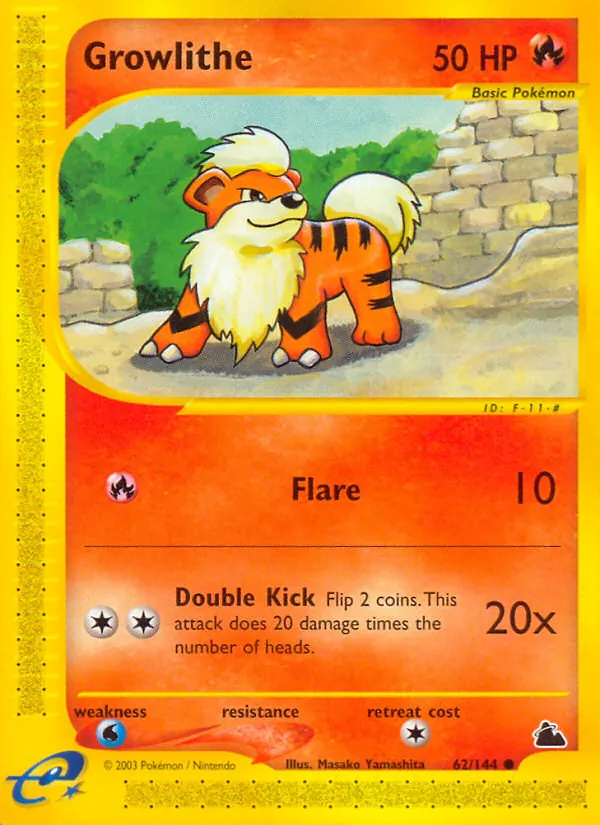 Growlithe — Skyridge 62/144