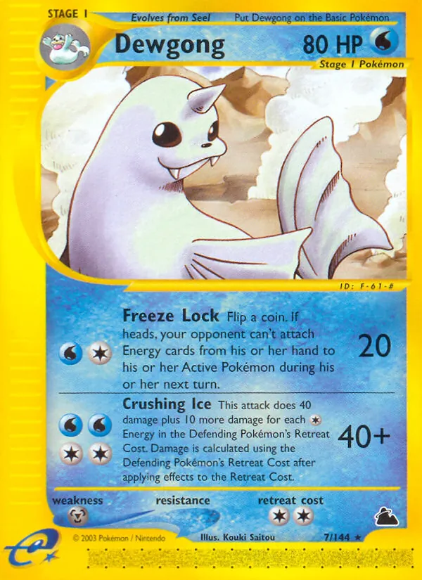 Dewgong — Skyridge 7/144