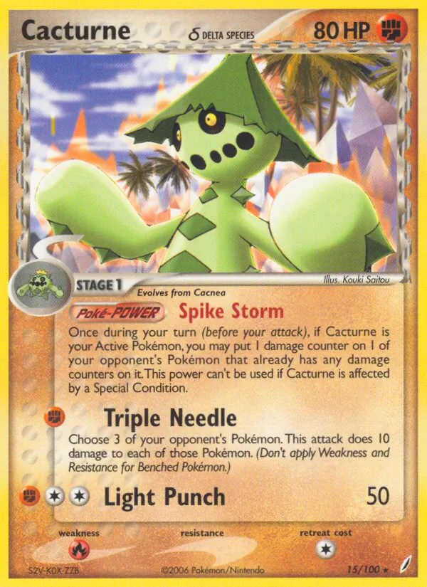Cacturne δ — EX Gardiens de Cristal 15/100
